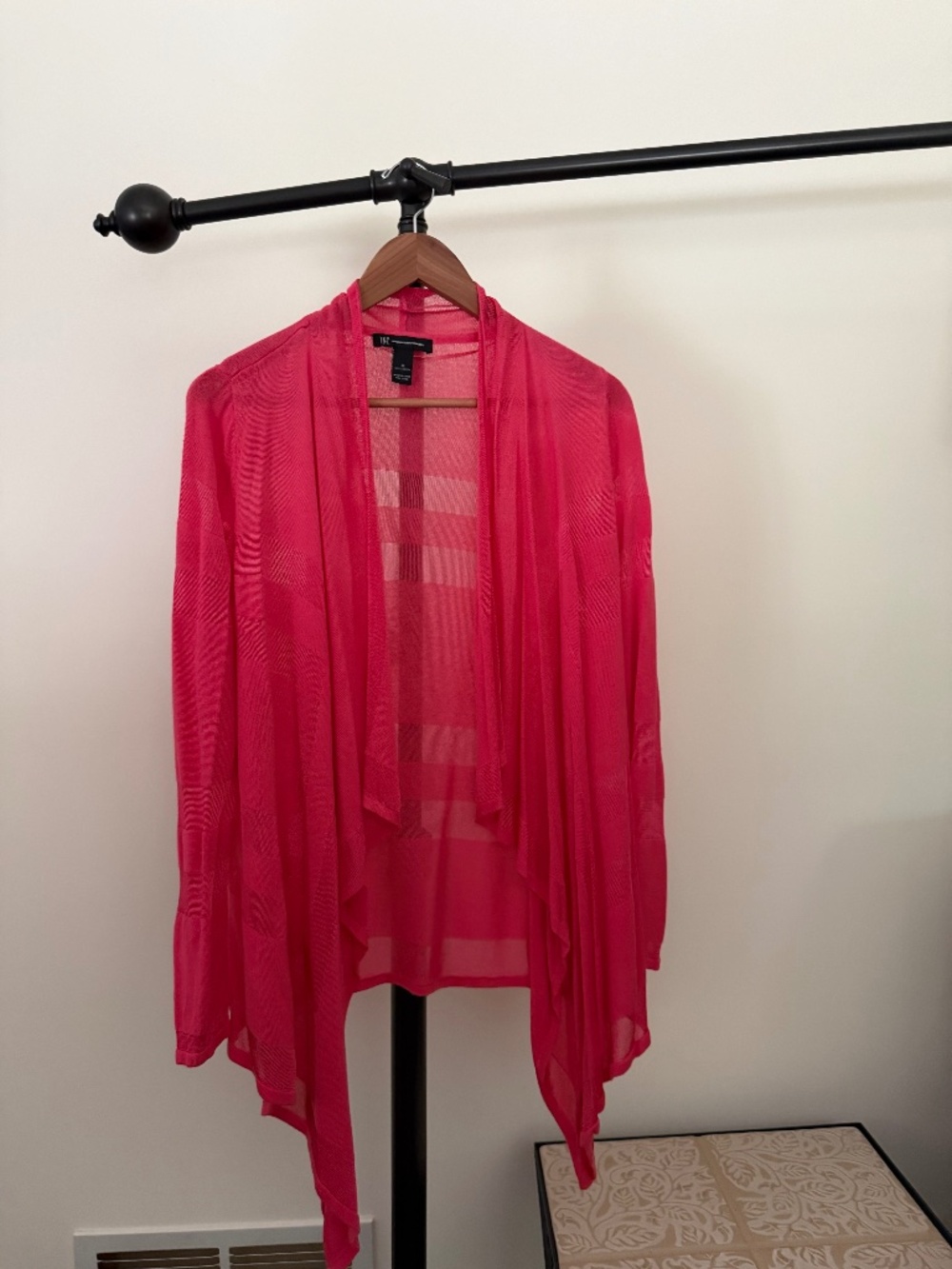 INC International Concepts Coral Draped Open Cardigan Shrug